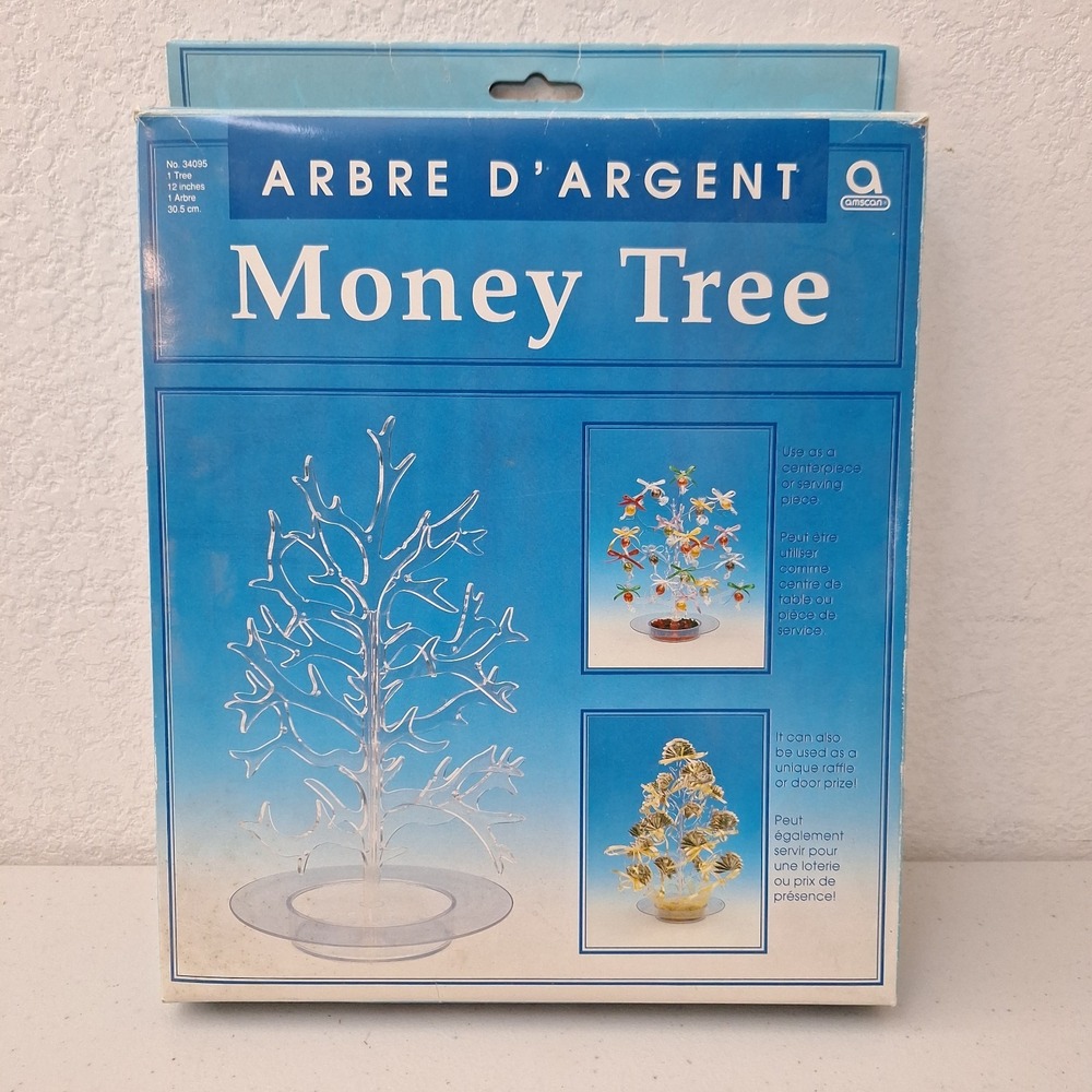 Amscan Vintage Plastic Money Tree 12" New, Craft, Centerpiece,  Serving Piece